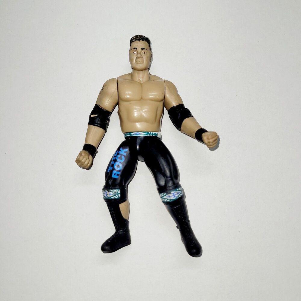 VTG 1997 Jakks Pacific The Rock Rocky Maivia WWE WWF Action Figure Toy